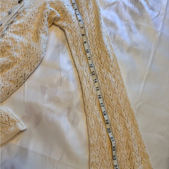 Cream Crochet Knit Cardigan & Skirt Set - Picture 7 of 10